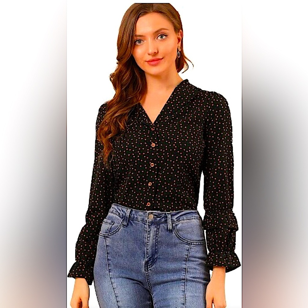 Heart Polka Dots Blouse